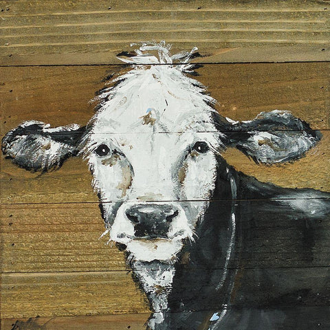 Black and White Cookie Black Modern Wood Framed Art Print with Double Matting by Strong, Molly Susan