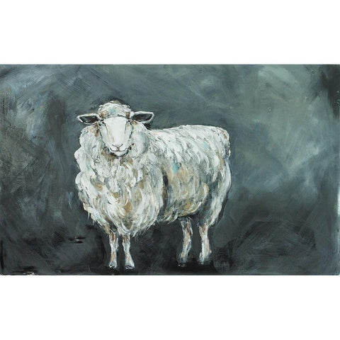 Sheep II White Modern Wood Framed Art Print by Strong, Molly Susan