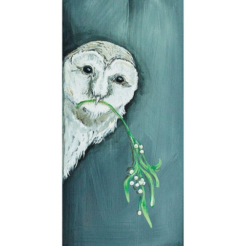 Peeker White Modern Wood Framed Art Print by Strong, Molly Susan