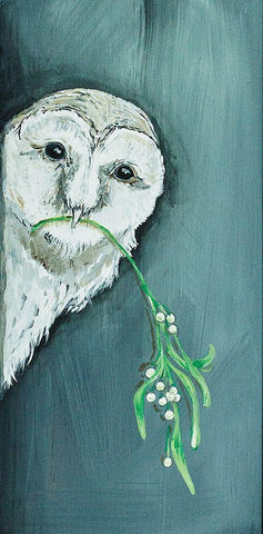 Peeker White Modern Wood Framed Art Print with Double Matting by Strong, Molly Susan