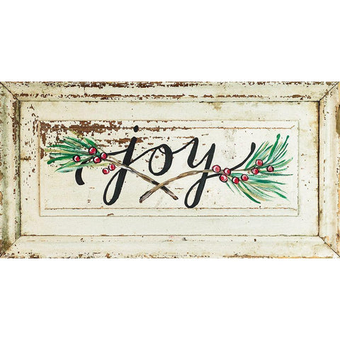 Joy Gold Ornate Wood Framed Art Print with Double Matting by Strong, Molly Susan