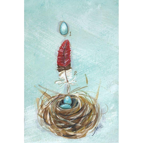Robin Black Modern Wood Framed Art Print by Strong, Molly Susan