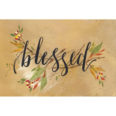 Blessed White Modern Wood Framed Art Print by Strong, Molly Susan