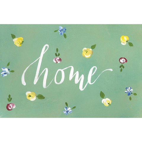 Home Gold Ornate Wood Framed Art Print with Double Matting by Strong, Molly Susan