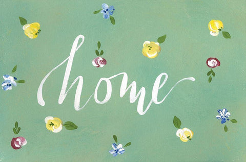 Home White Modern Wood Framed Art Print with Double Matting by Strong, Molly Susan