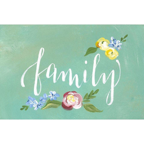 Family Black Modern Wood Framed Art Print by Strong, Molly Susan
