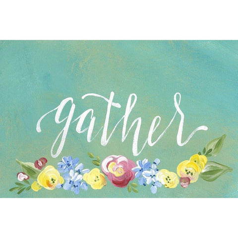 Gather Gold Ornate Wood Framed Art Print with Double Matting by Strong, Molly Susan