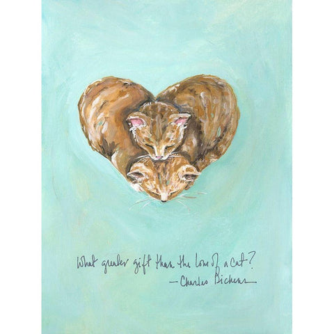 Love of a Cat White Modern Wood Framed Art Print by Strong, Molly Susan