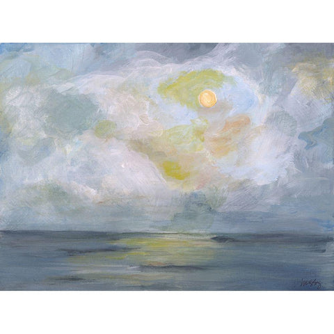 Moonlight II Black Modern Wood Framed Art Print by Strong, Molly Susan