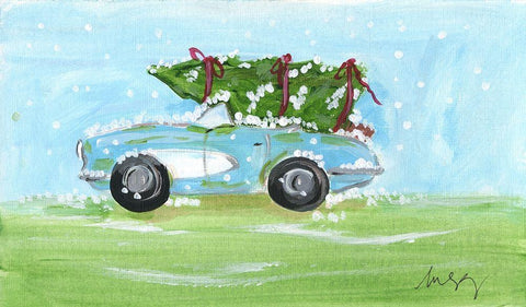 Convertible Christmas White Modern Wood Framed Art Print with Double Matting by Strong, Molly Susan