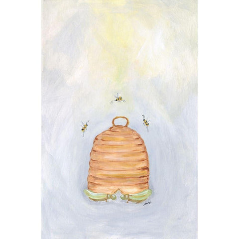 Bees Gold Ornate Wood Framed Art Print with Double Matting by Strong, Molly Susan