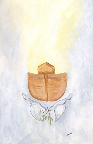 Ark Black Ornate Wood Framed Art Print with Double Matting by Strong, Molly Susan