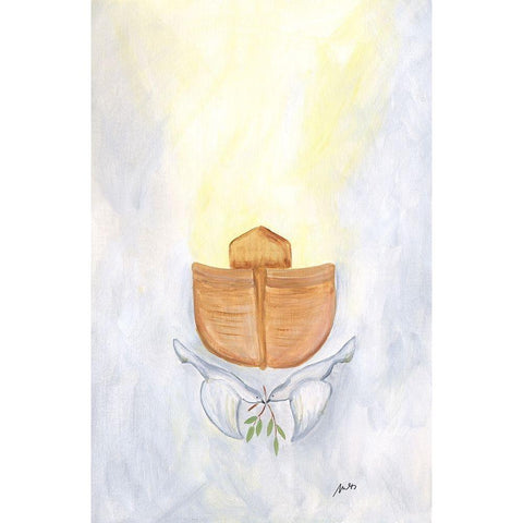 Ark White Modern Wood Framed Art Print by Strong, Molly Susan