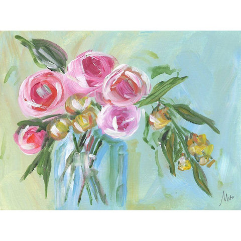 Floral Still Life II Black Modern Wood Framed Art Print by Strong, Molly Susan