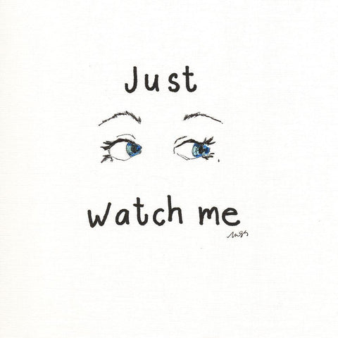 Just Watch Me Black Ornate Wood Framed Art Print with Double Matting by Strong, Molly Susan