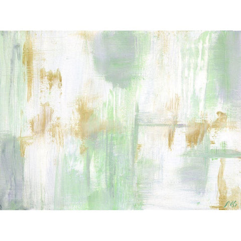 Pastel Abstract Black Modern Wood Framed Art Print by Strong, Molly Susan