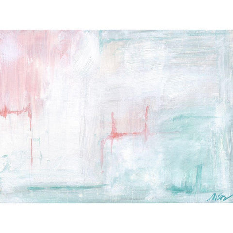 Pastel Abstract II Black Modern Wood Framed Art Print with Double Matting by Strong, Molly Susan