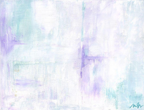 Pastel Abstract I Black Ornate Wood Framed Art Print with Double Matting by Strong, Molly Susan