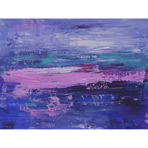 Abstract II Black Modern Wood Framed Art Print with Double Matting by Strong, Molly Susan