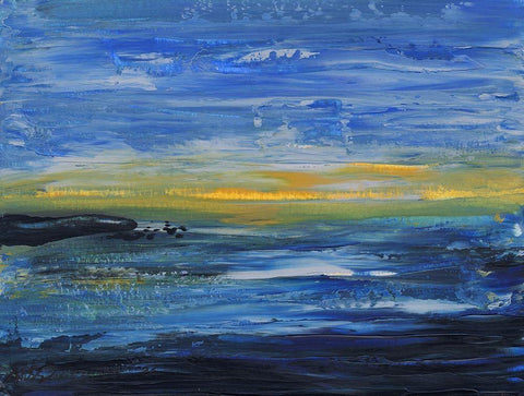 Abstract III Black Ornate Wood Framed Art Print with Double Matting by Strong, Molly Susan