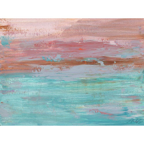 Abstract Gold Ornate Wood Framed Art Print with Double Matting by Strong, Molly Susan