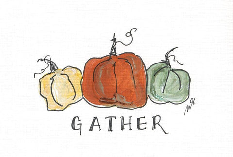 Gather Black Ornate Wood Framed Art Print with Double Matting by Strong, Molly Susan