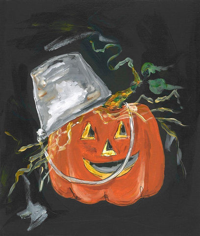 Bucket Head White Modern Wood Framed Art Print with Double Matting by Strong, Molly Susan