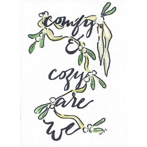 Comfy and Cozy White Modern Wood Framed Art Print by Strong, Molly Susan