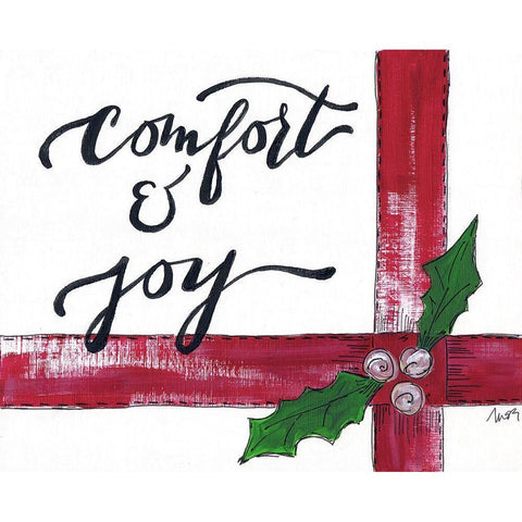 Comfort and Joy Black Modern Wood Framed Art Print by Strong, Molly Susan