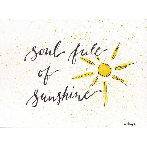 Soul Full White Modern Wood Framed Art Print by Strong, Molly Susan