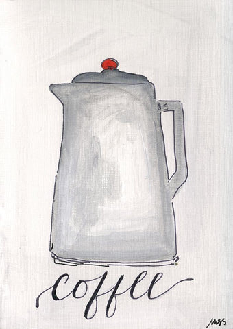 Coffee White Modern Wood Framed Art Print with Double Matting by Strong, Molly Susan