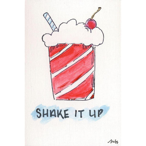 Shake It Up Black Modern Wood Framed Art Print with Double Matting by Strong, Molly Susan