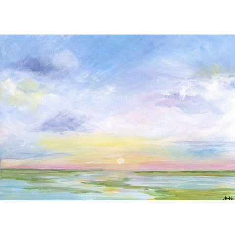 Sunrise Black Modern Wood Framed Art Print by Strong, Molly Susan