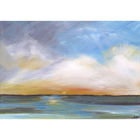 Sunset Gold Ornate Wood Framed Art Print with Double Matting by Strong, Molly Susan