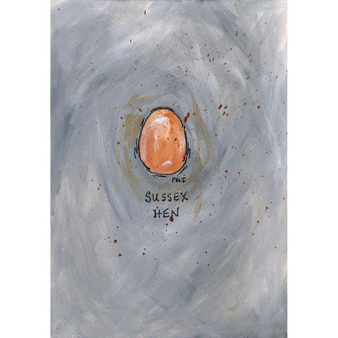 Sussex Hen Black Modern Wood Framed Art Print by Strong, Molly Susan