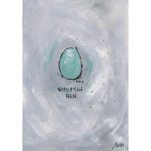 Wheaton Hen Black Modern Wood Framed Art Print with Double Matting by Strong, Molly Susan