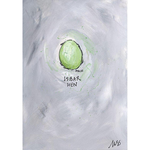 Isbar Hen Black Modern Wood Framed Art Print by Strong, Molly Susan