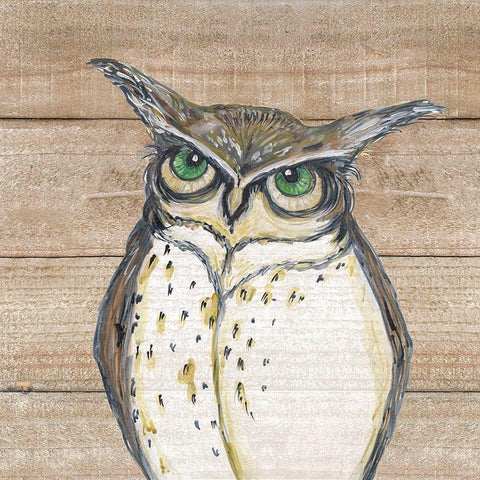 Owl Black Modern Wood Framed Art Print by Strong, Molly Susan