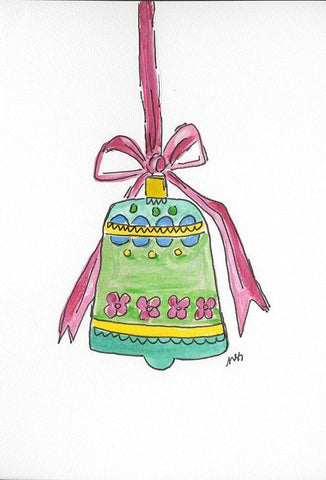 Ornament I White Modern Wood Framed Art Print with Double Matting by Strong, Molly Susan