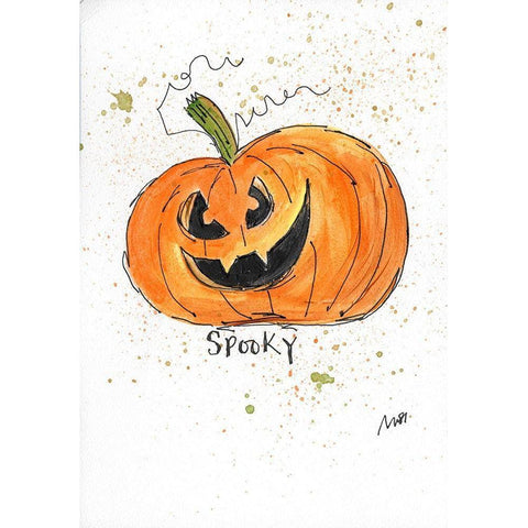 Spooky White Modern Wood Framed Art Print by Strong, Molly Susan