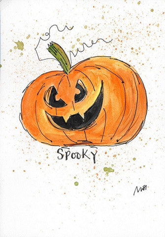 Spooky White Modern Wood Framed Art Print with Double Matting by Strong, Molly Susan