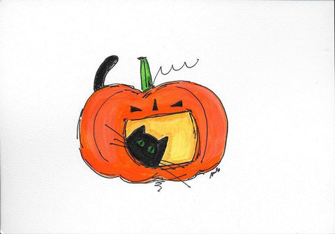 Peek a Boo Black Ornate Wood Framed Art Print with Double Matting by Strong, Molly Susan