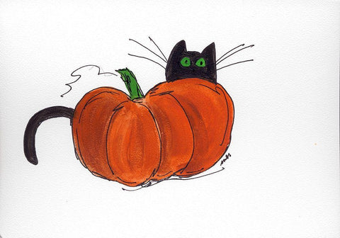 Peek a Boo II White Modern Wood Framed Art Print with Double Matting by Strong, Molly Susan