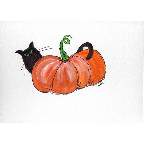 Peek a Boo III Black Modern Wood Framed Art Print with Double Matting by Strong, Molly Susan