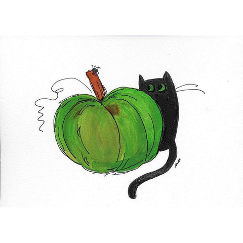 Peek a Boo IV Black Modern Wood Framed Art Print with Double Matting by Strong, Molly Susan