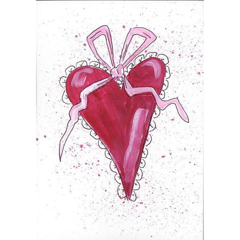 Valentine Black Modern Wood Framed Art Print with Double Matting by Strong, Molly Susan