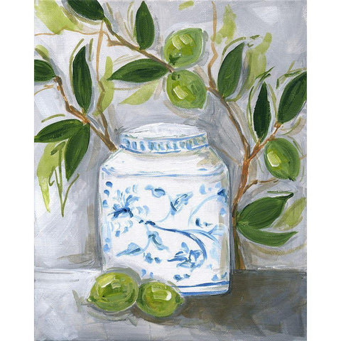 Lime White Modern Wood Framed Art Print by Strong, Molly Susan