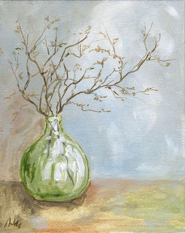 Contemporary Still Life White Modern Wood Framed Art Print with Double Matting by Strong, Molly Susan