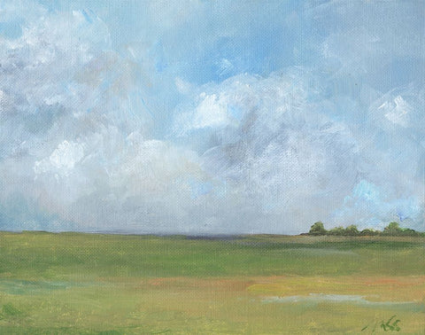 Pasture II Black Modern Wood Framed Art Print by Strong, Molly Susan