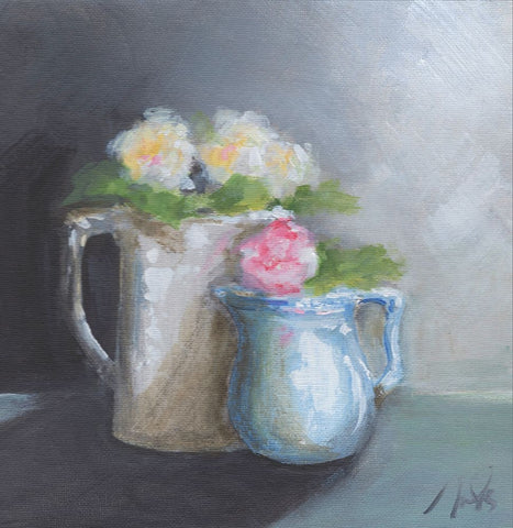 Pitches of Spring Black Ornate Wood Framed Art Print with Double Matting by Strong, Molly Susan